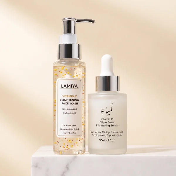 Lamiya Brightening Duo — Vitamin C Facewash + Triple Glow Serum | Dark Spot & Glow Kit (100ml + 30ml) — Combo skincare — Lamiya Pakistan